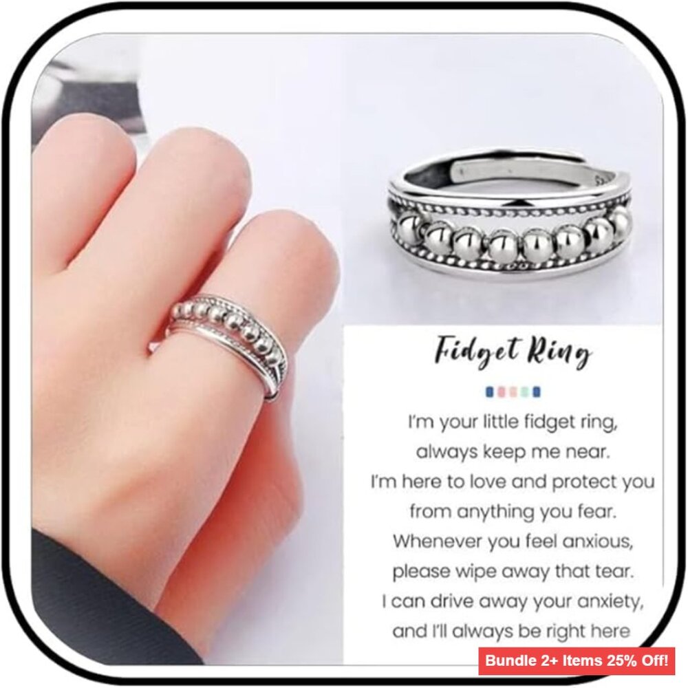 Adjustable Spinner Ring for Anxiety Relief Stress Management Minimalist Jewelry